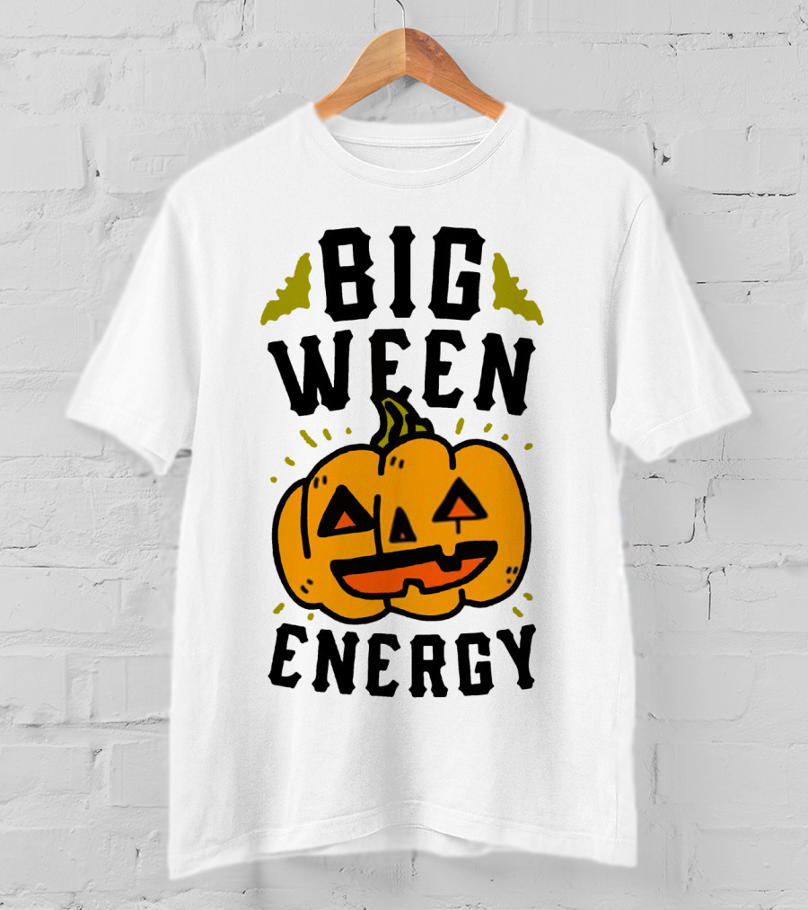 Big Ween Energy Pumpkin Halloween Jack-O'-Lantern T-Shirt