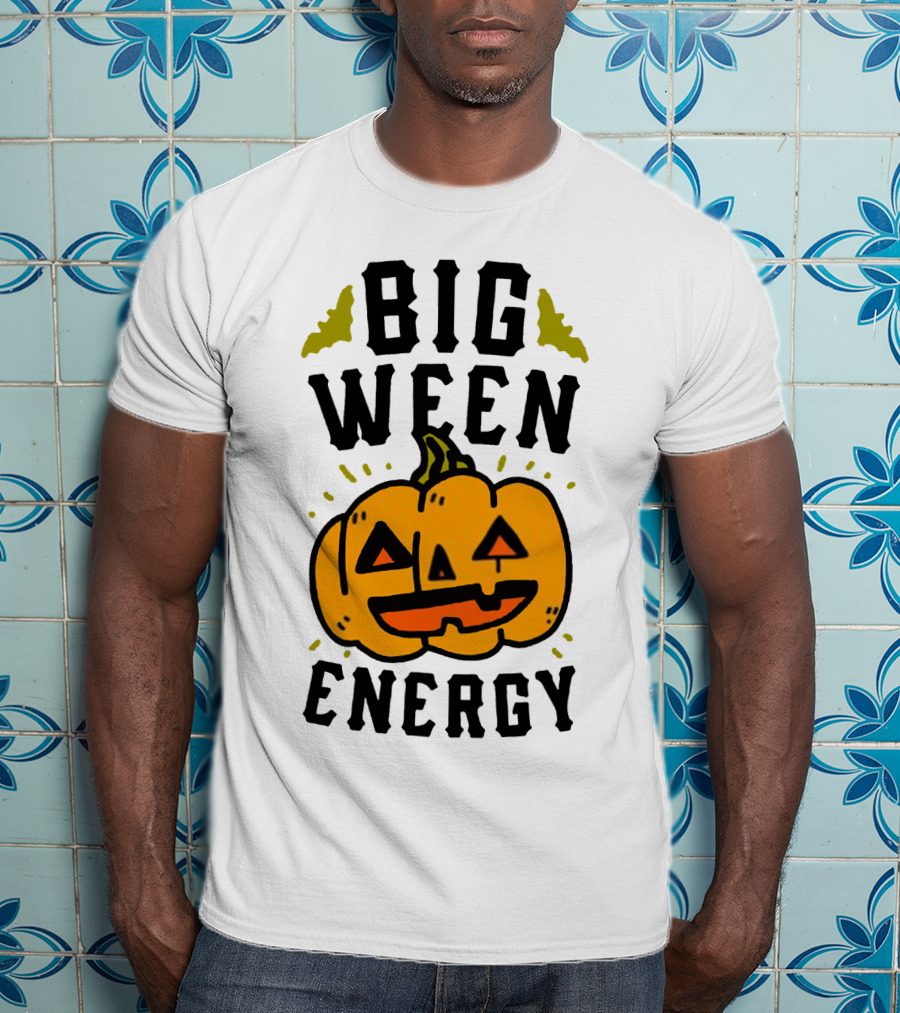 Big Ween Energy Pumpkin Halloween Jack-O'-Lantern T-Shirt