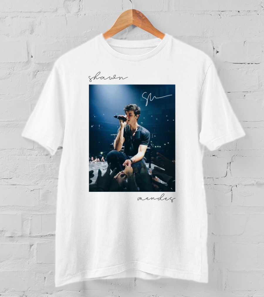 Shawn Mendes Signature Sm Concert Image T-Shirt
