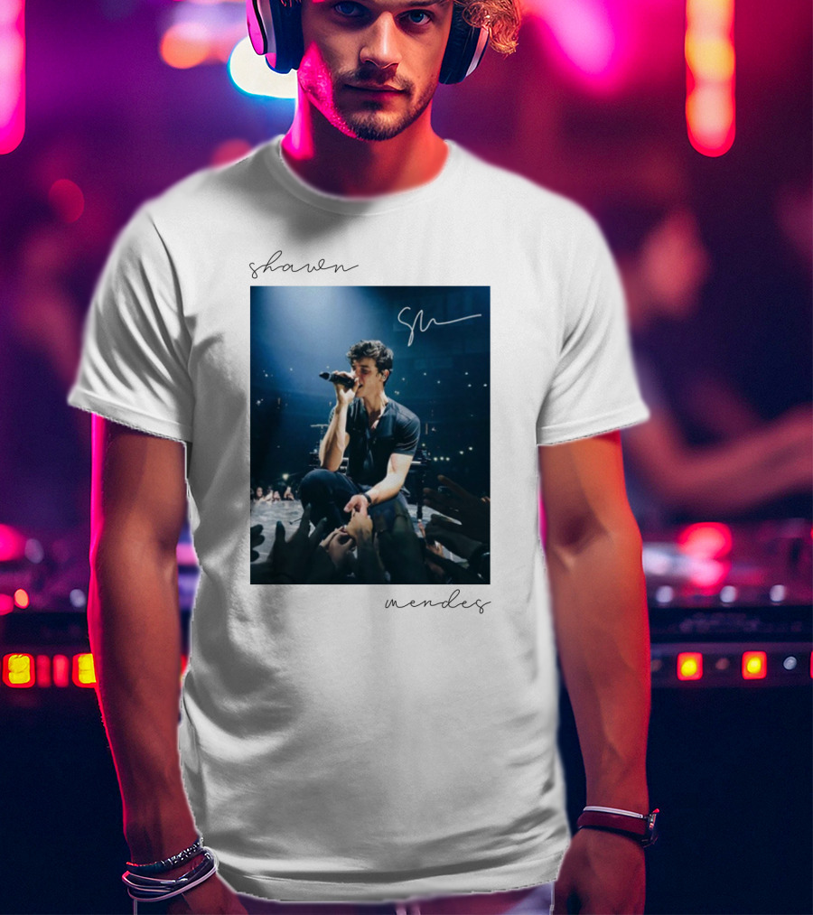 Shawn Mendes Signature Sm Concert Image T-Shirt