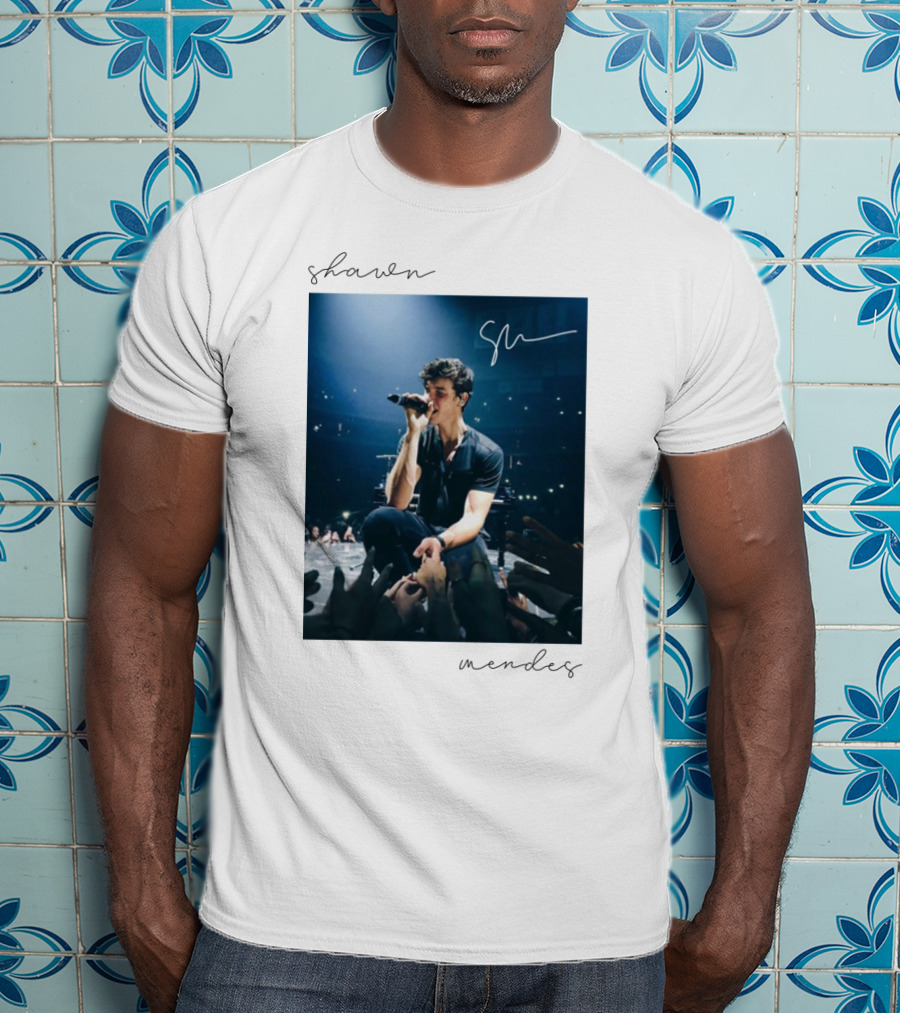 Shawn Mendes Signature Sm Concert Image T-Shirt