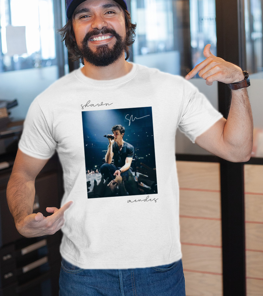 Shawn Mendes Signature Sm Concert Image T-Shirt