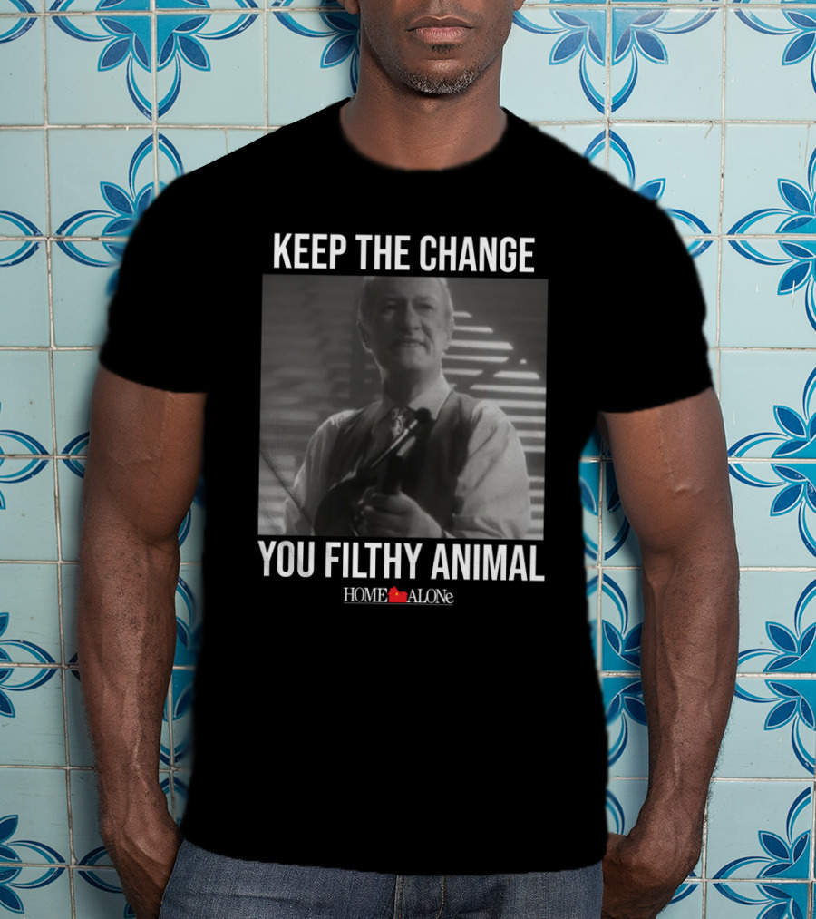 Keep The Change You Filthy Animal Home Alone Retro Movie Scene T-Shirt