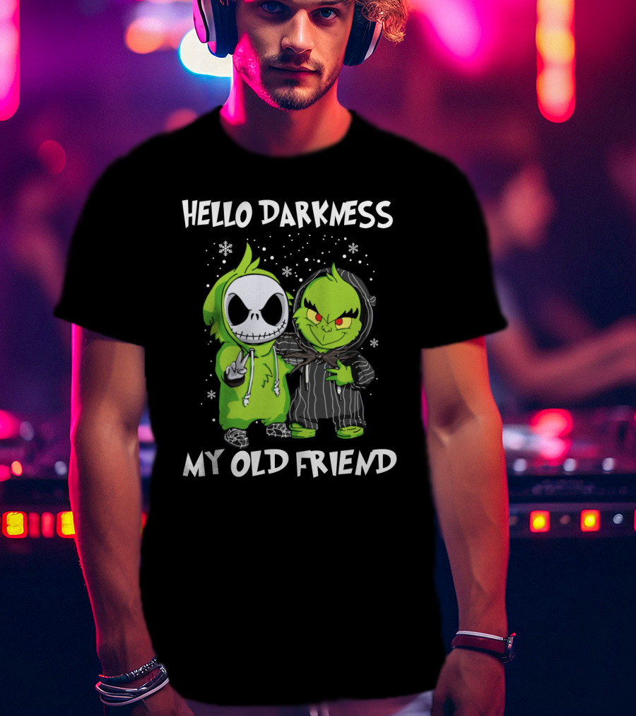Hello Darkness My Old Friend Baby Jack And Grinch T-Shirt