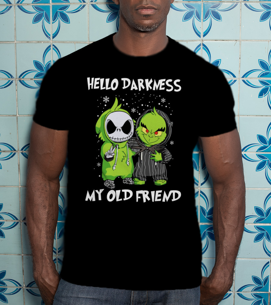 Hello Darkness My Old Friend Baby Jack And Grinch T-Shirt