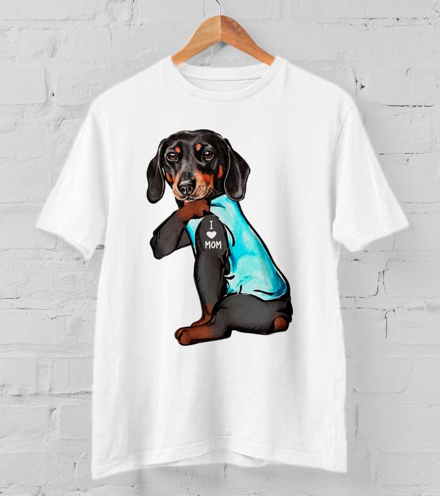 Dachshund I Love Mom T-Shirt