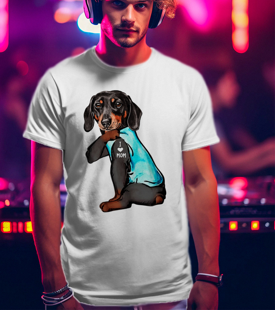 Dachshund I Love Mom T-Shirt