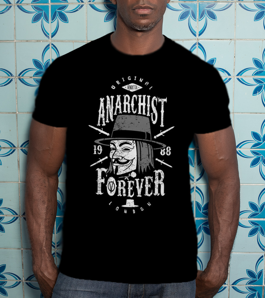 Original Anarchist Forever Vendetta London 1988 T-Shirt