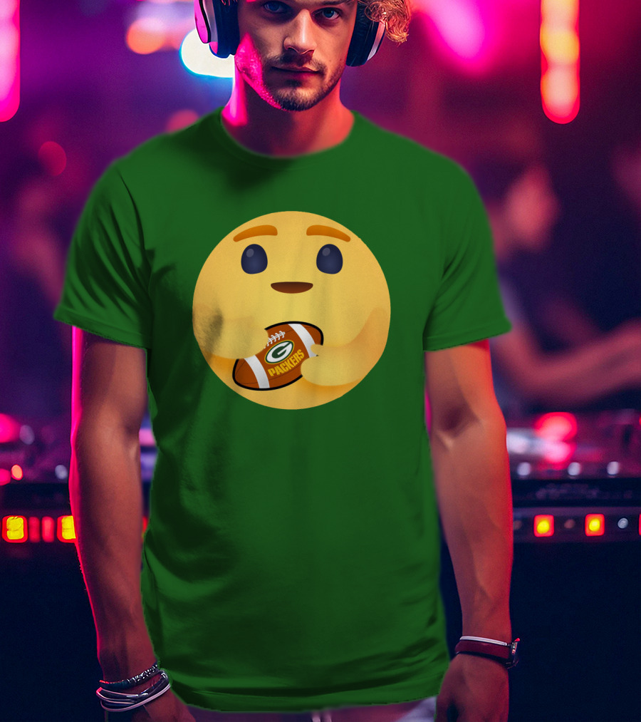 Care Emoji Hugs Green Bay Packers Football T-Shirt
