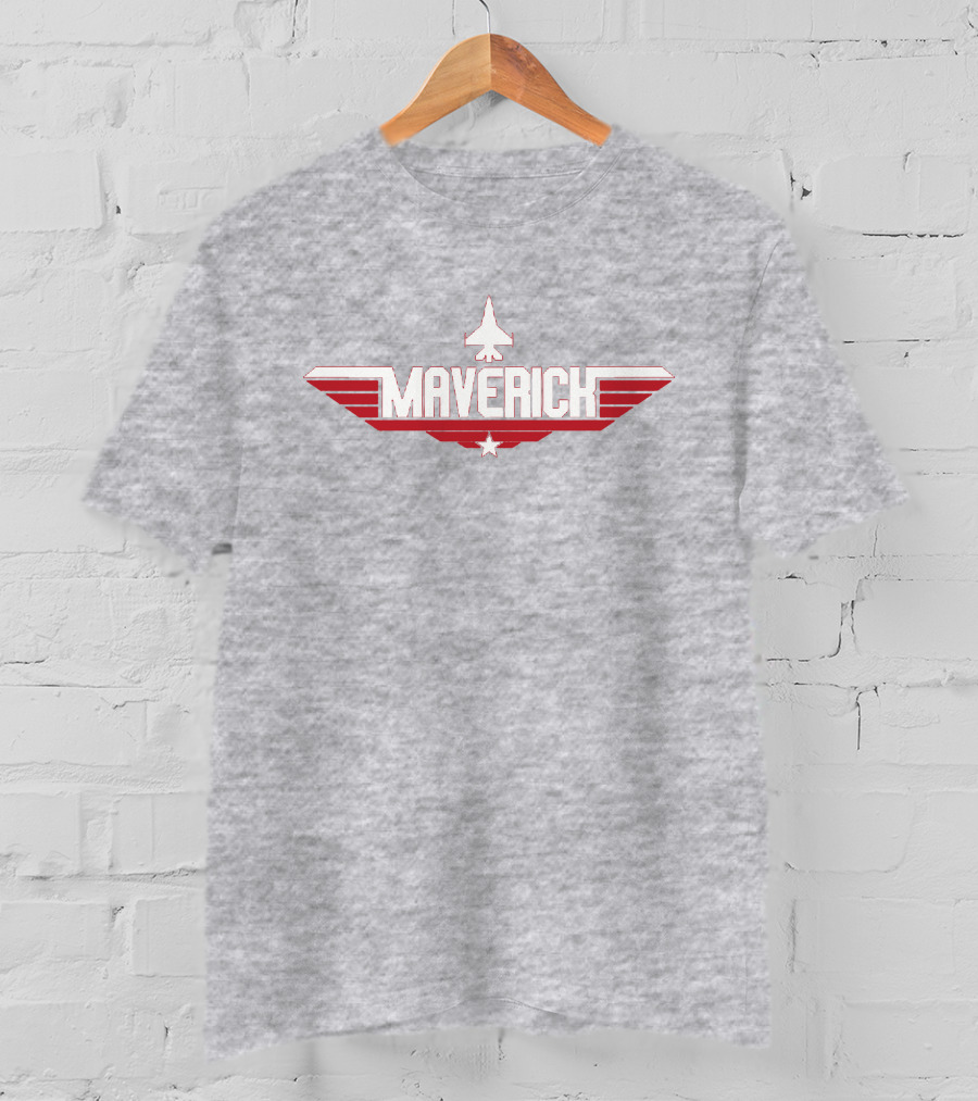 Maverick Fighter Jet Winged Emblem T-Shirt