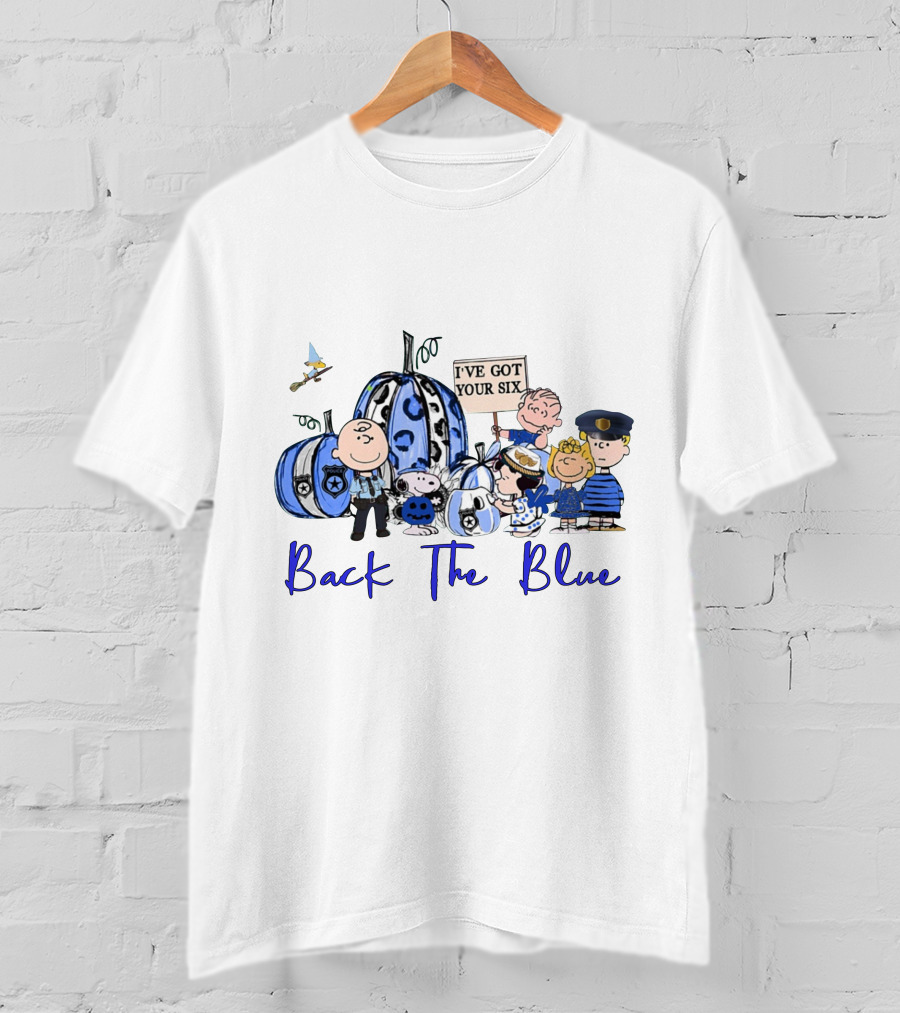 Peanuts Back The Blue Pumpkin Patch I've Got Your Six T-Shirt