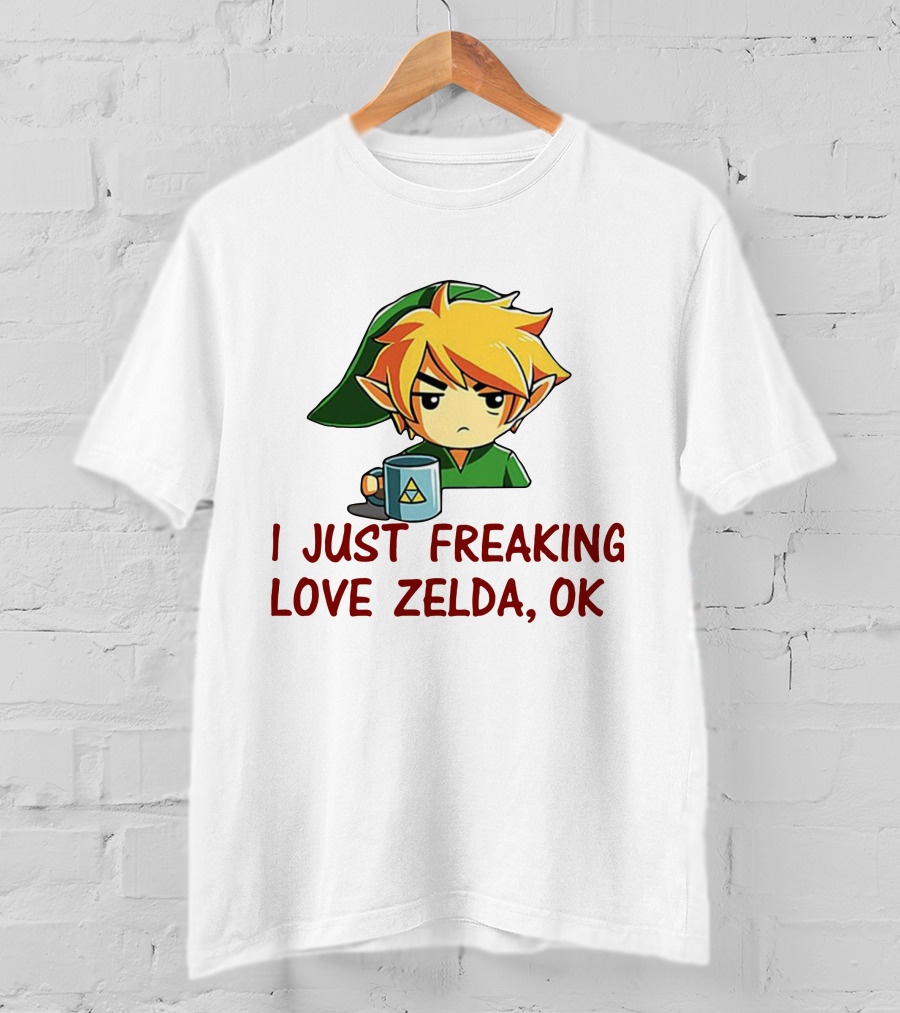 I Just Freaking Love Zelda OK With Triforce Mug And Character T-Shirt