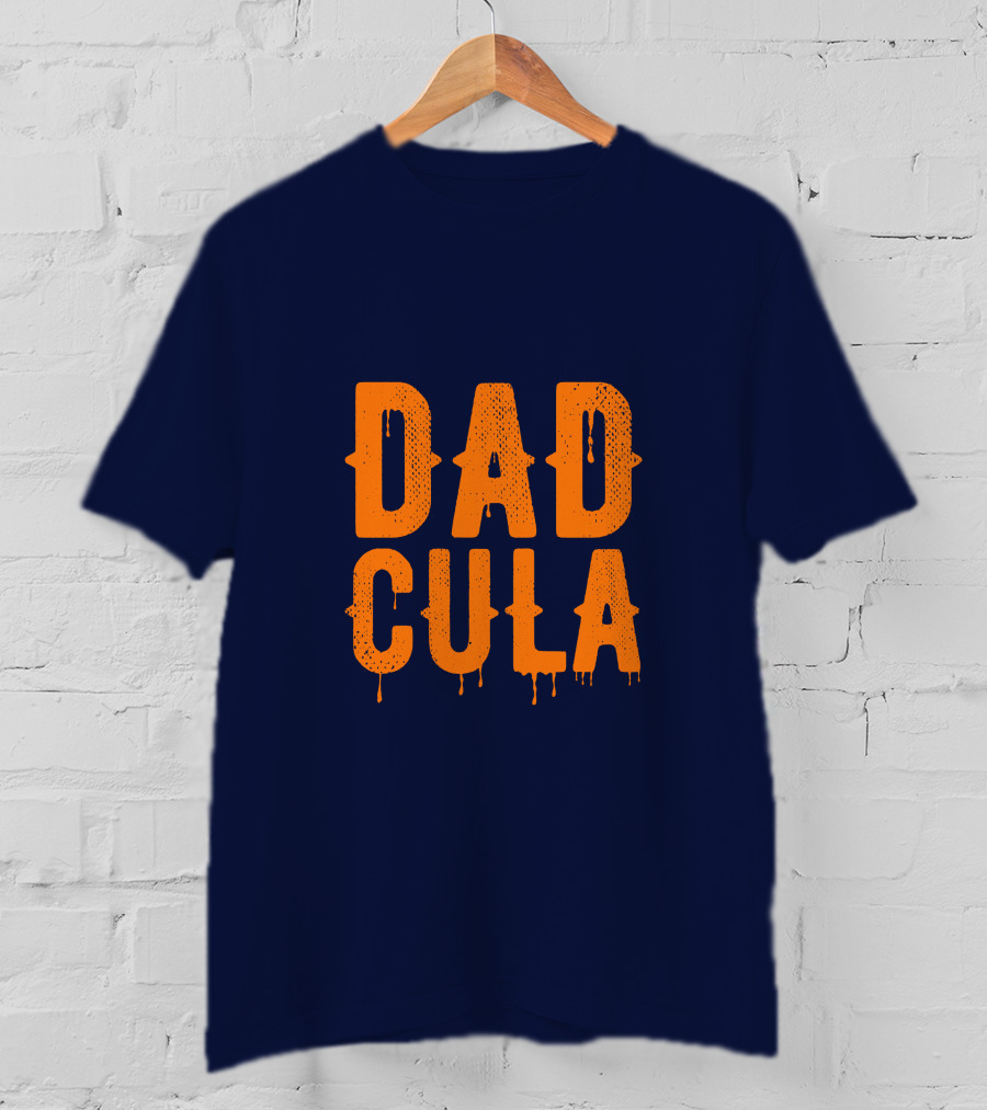Dadcula Funny Dad Spooky Halloween Vampire Joke T-Shirt