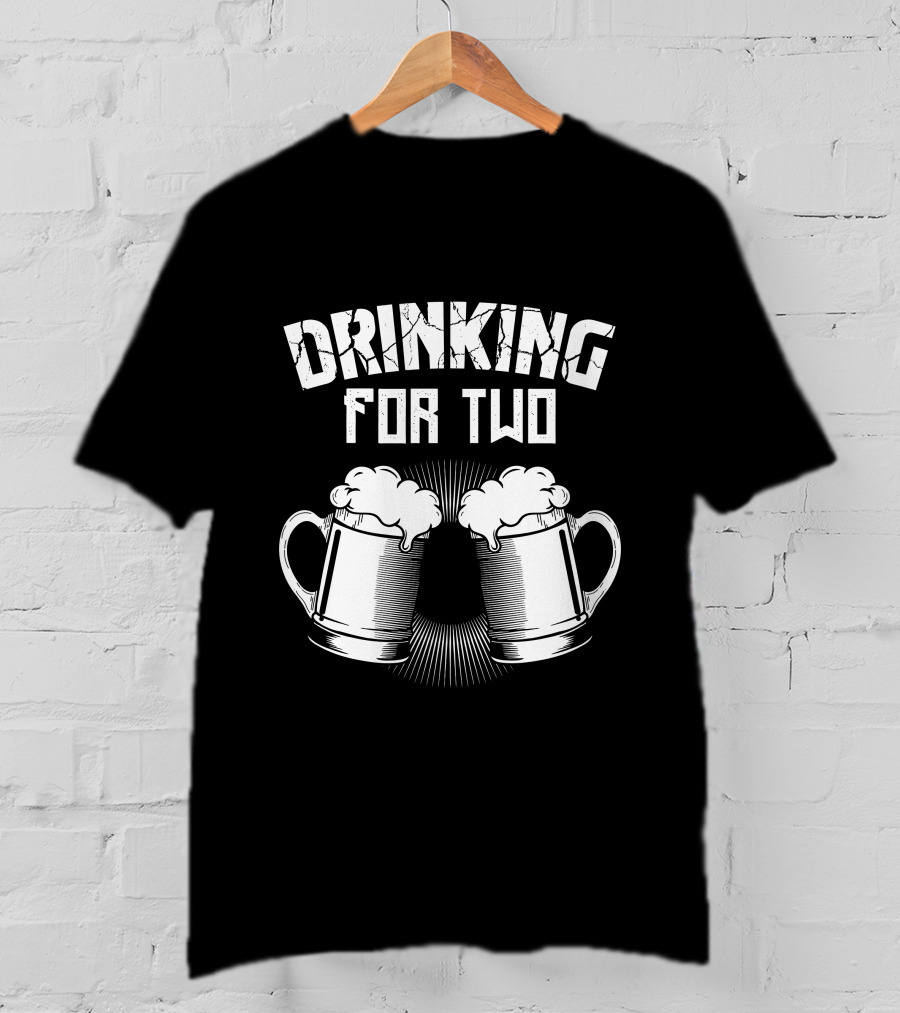 Drinking For Two Funny Dad Beer Mugs Humor T-Shirt