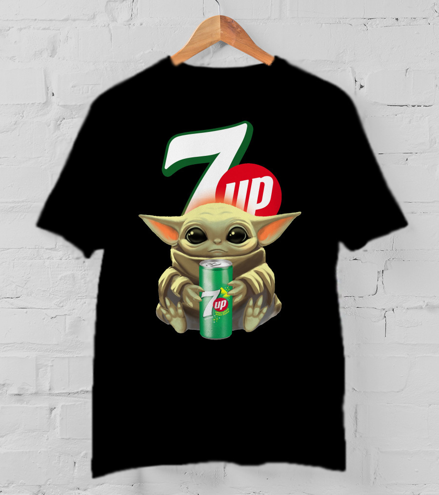 Baby Yoda Holds 7up Can T-Shirt