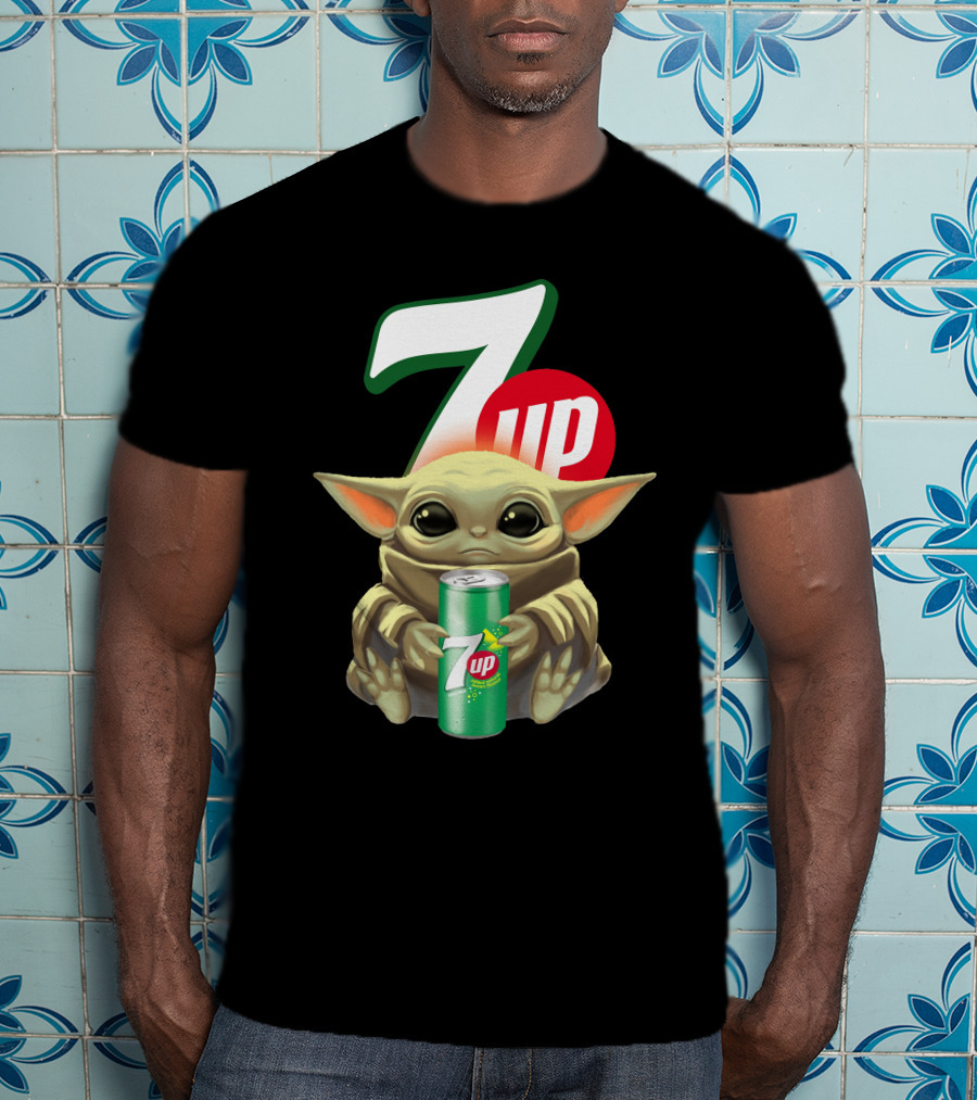 Baby Yoda Holds 7up Can T-Shirt