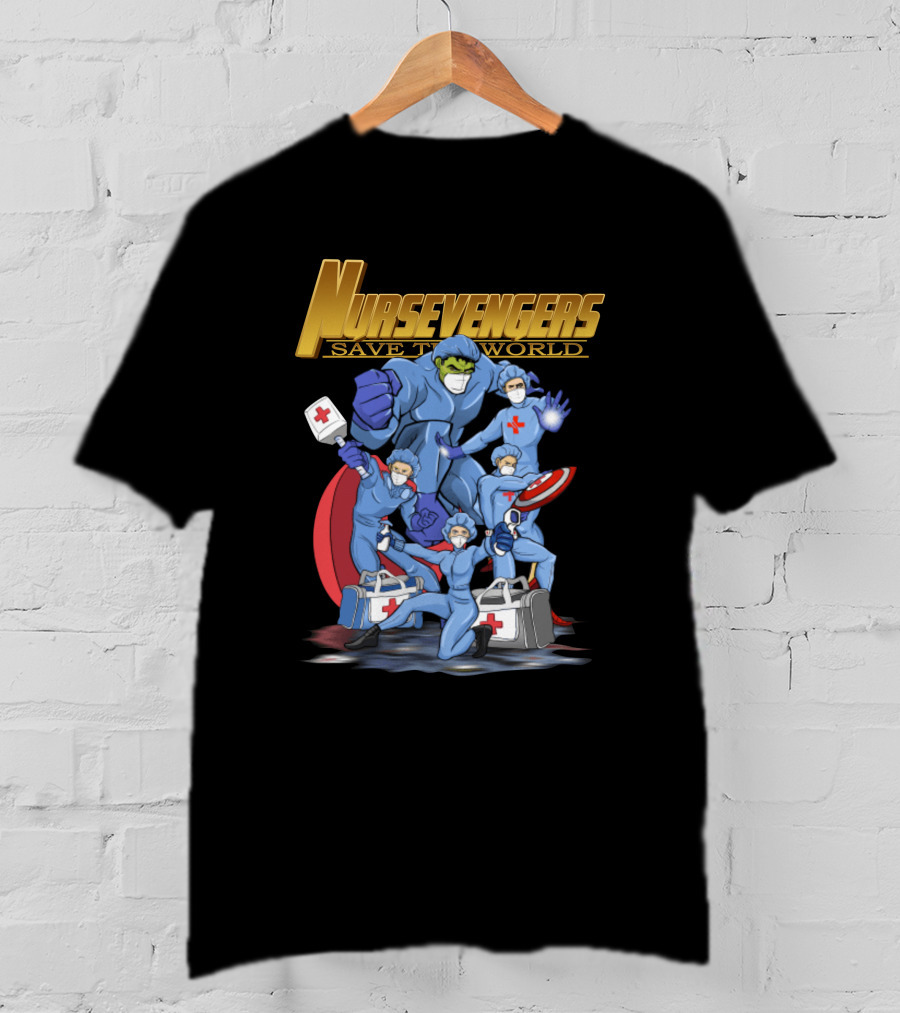 Nursevengers Save The World With Marvel Icons And Hero-Themed Medical Team T-Shirt