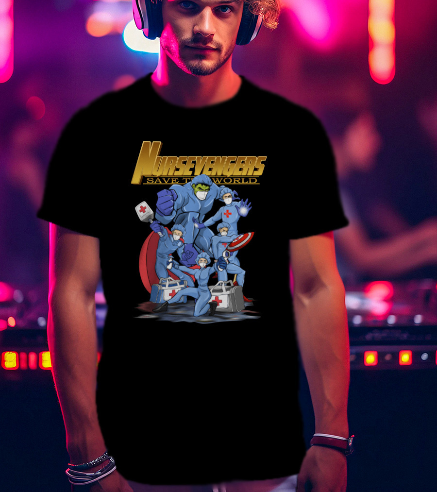Nursevengers Save The World With Marvel Icons And Hero-Themed Medical Team T-Shirt