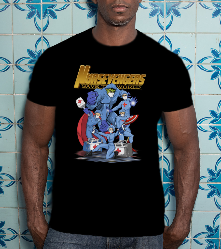 Nursevengers Save The World With Marvel Icons And Hero-Themed Medical Team T-Shirt
