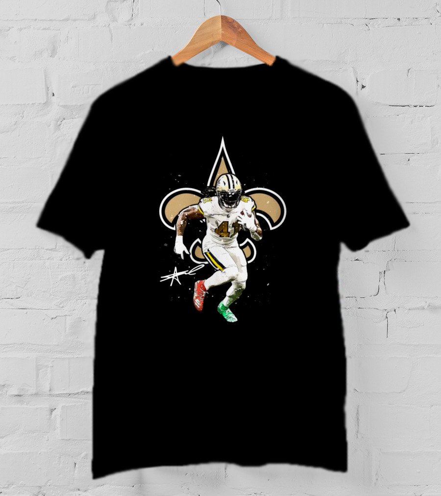 New Orleans Saints Alvin Kamara Fleur-de-Lis Signature T-Shirt