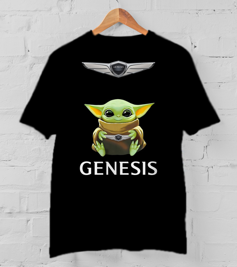 Genesis Emblem Baby Yoda Hug T-Shirt