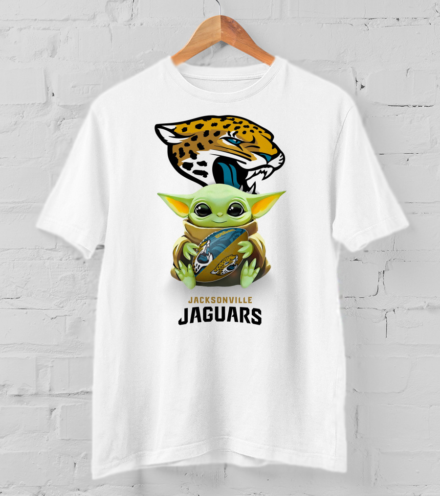 Baby Yoda Jacksonville Jaguars Football Hug T-Shirt