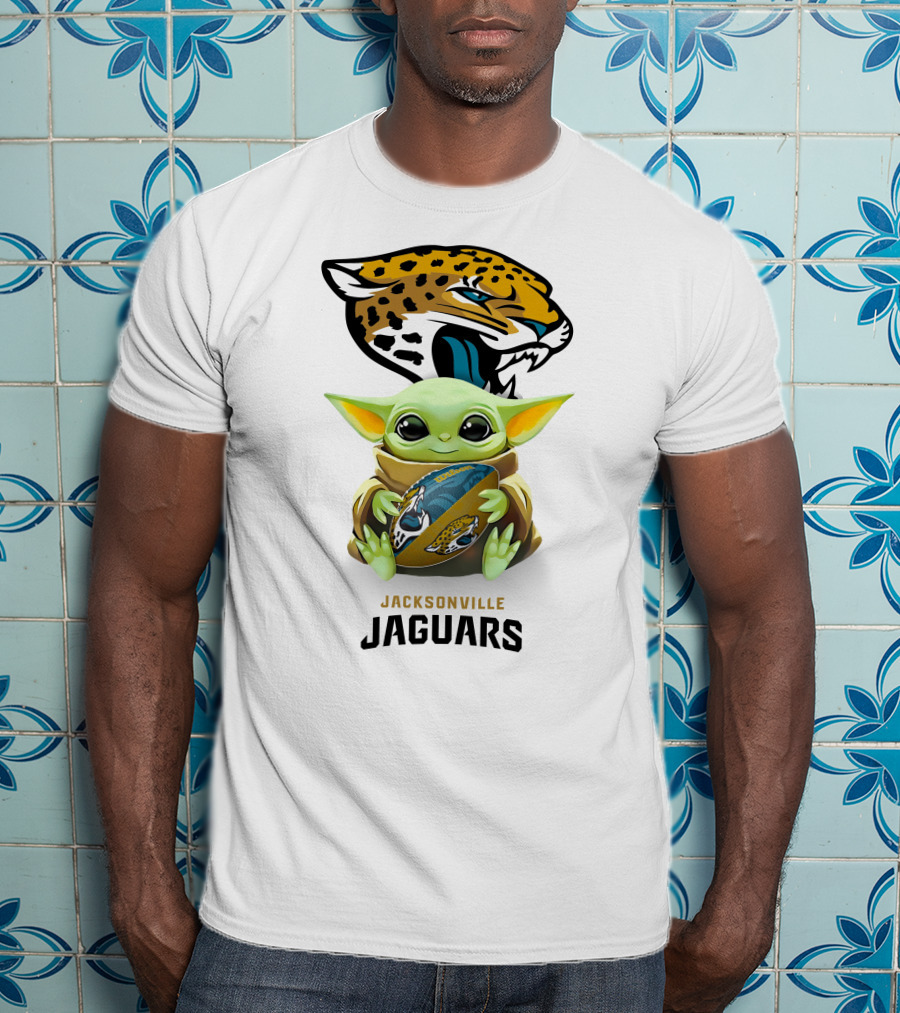Baby Yoda Jacksonville Jaguars Football Hug T-Shirt