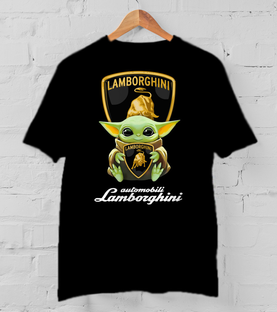 Baby Yoda Lamborghini Automobili Hug T-Shirt