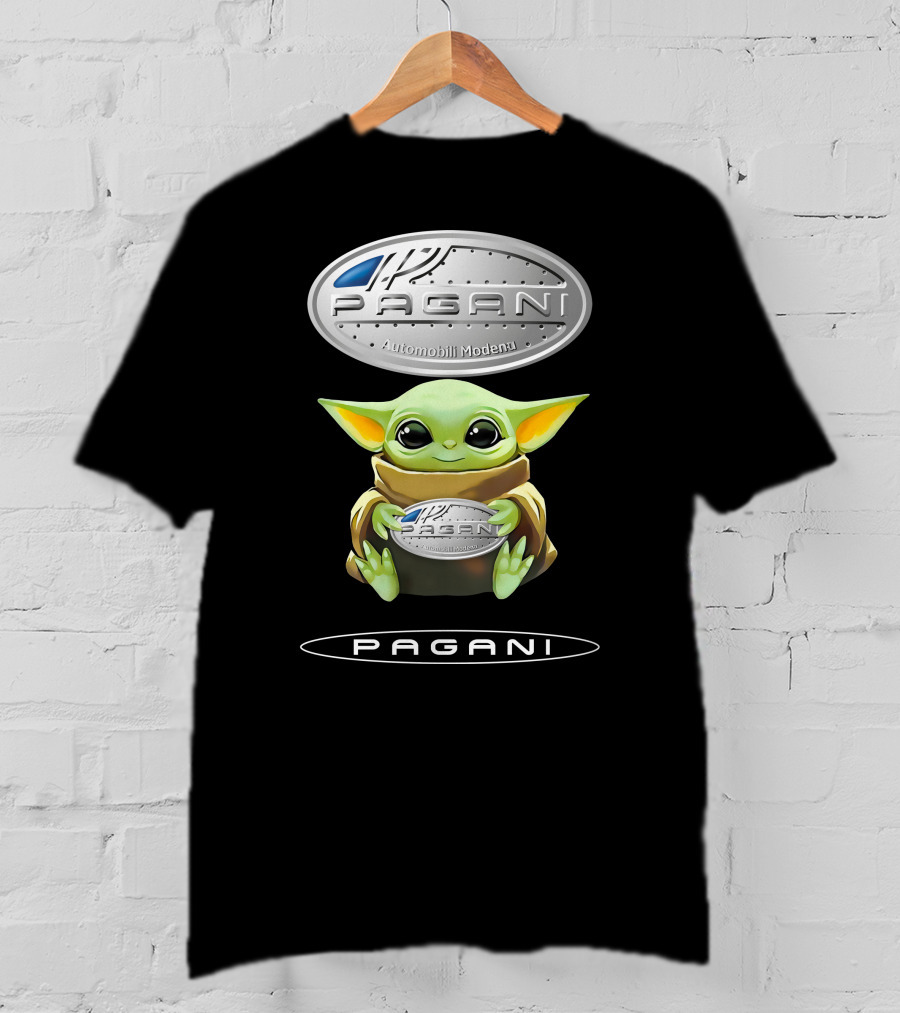 Baby Yoda Holding Pagani Automobili Modena T-Shirt