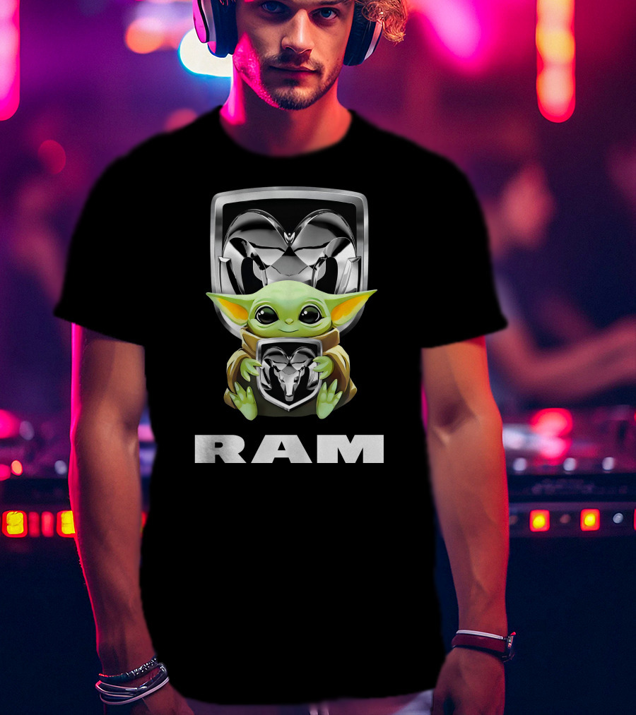 Baby Yoda Hug Ram Truck T-Shirt