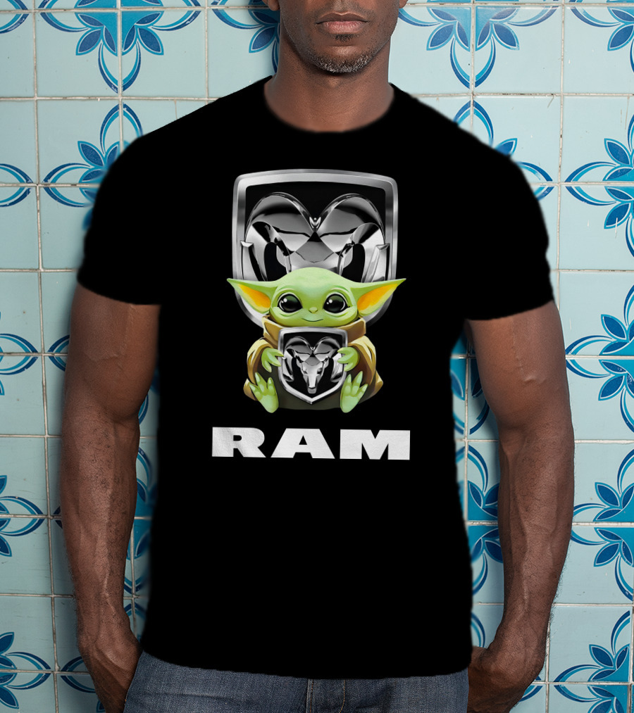 Baby Yoda Hug Ram Truck T-Shirt