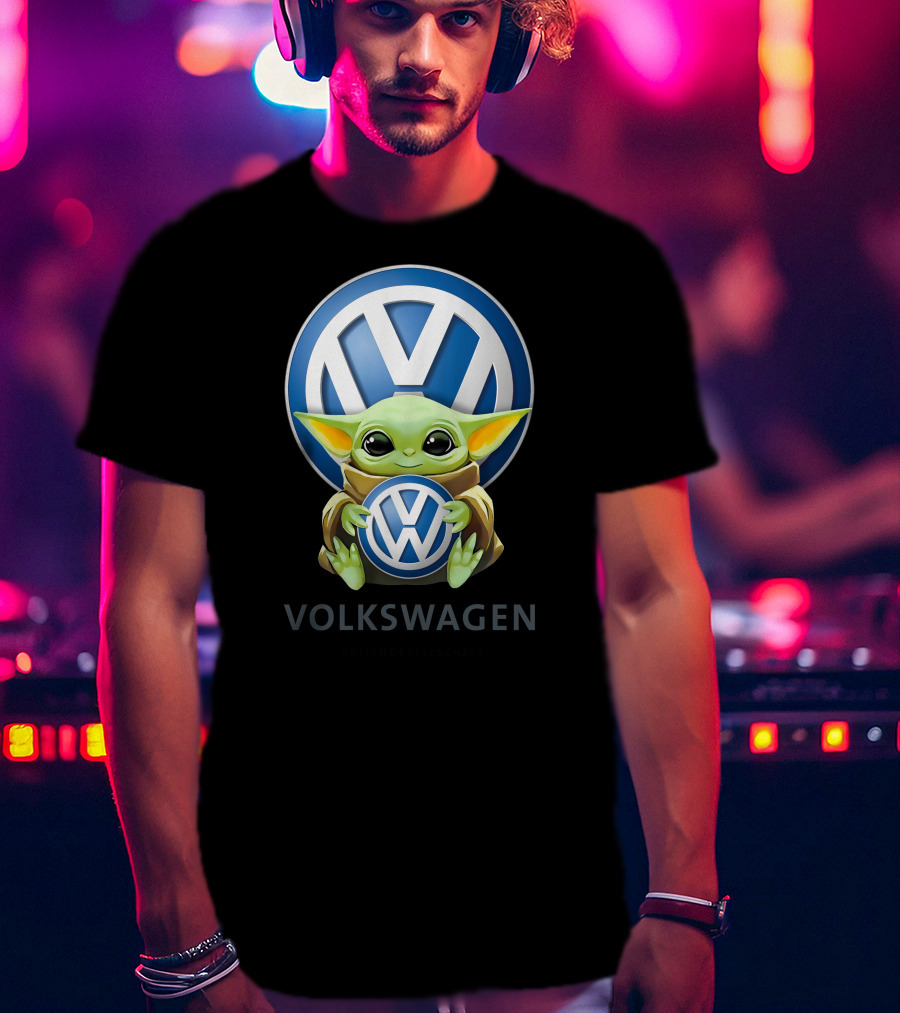 Baby Yoda Holding Volkswagen T-Shirt