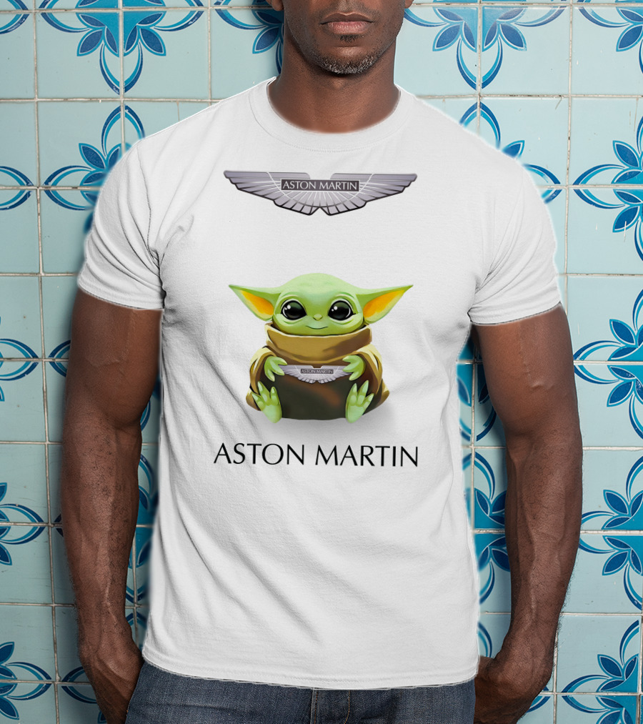 Aston Martin Baby Yoda Hugging T-Shirt