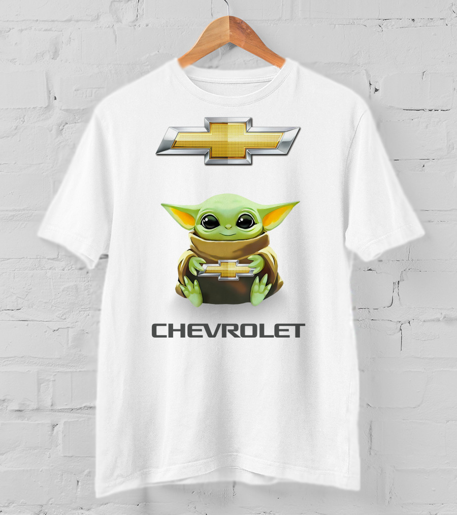 Baby Yoda Holding Chevrolet T-Shirt