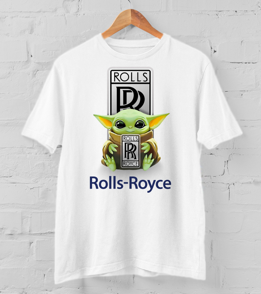 Baby Yoda Hugs Rolls-Royce T-Shirt