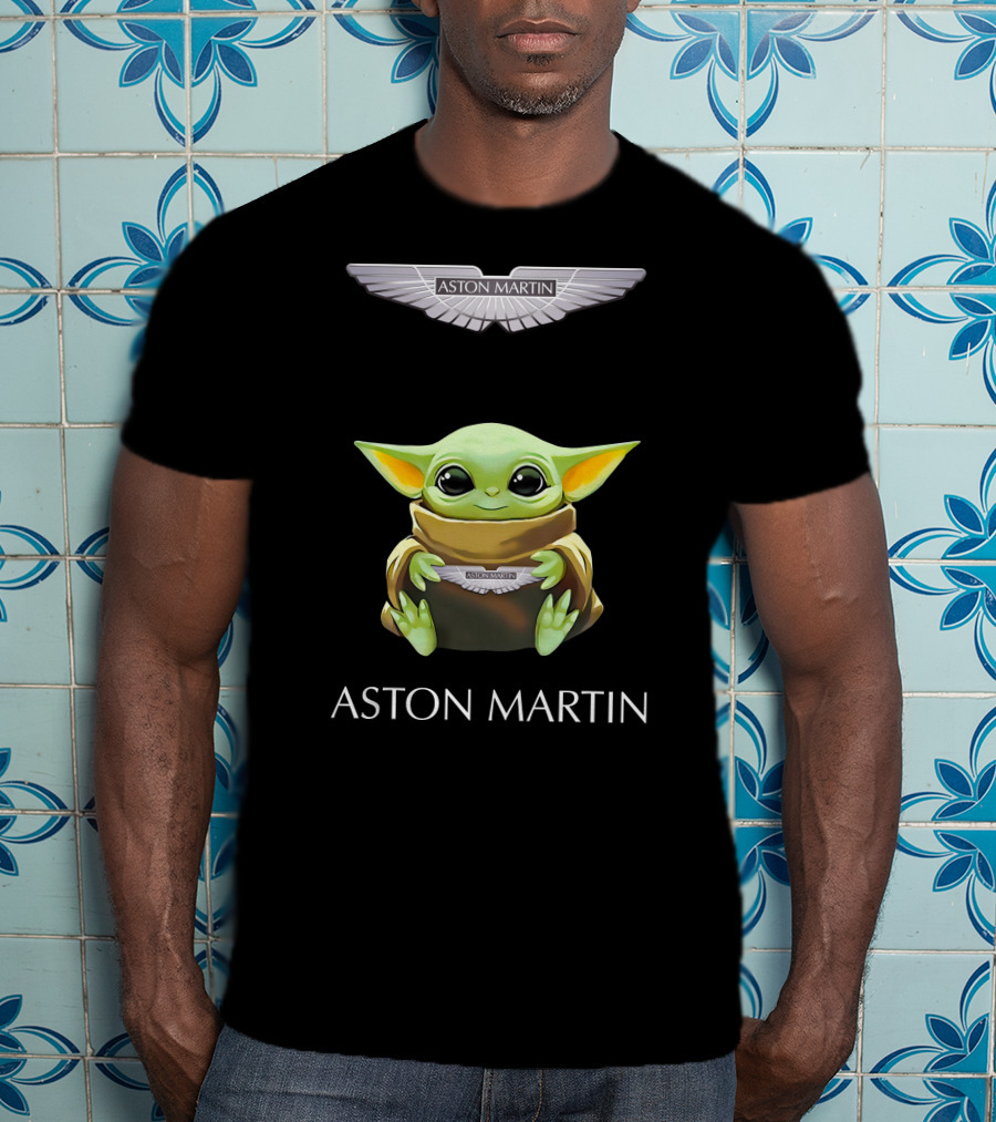 Star Wars Baby Yoda Hugging Aston Martin T-Shirt