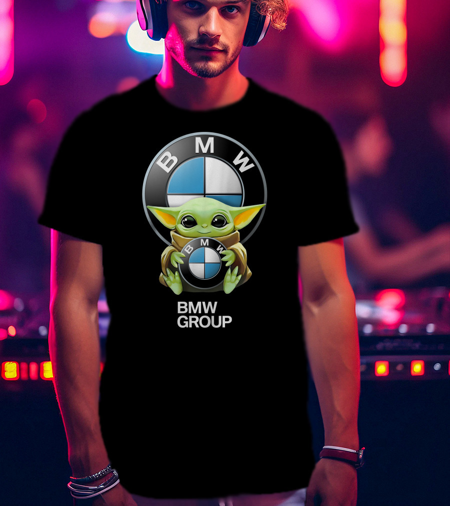 BMW Group Star Wars Baby Yoda Hug BMW T-Shirt