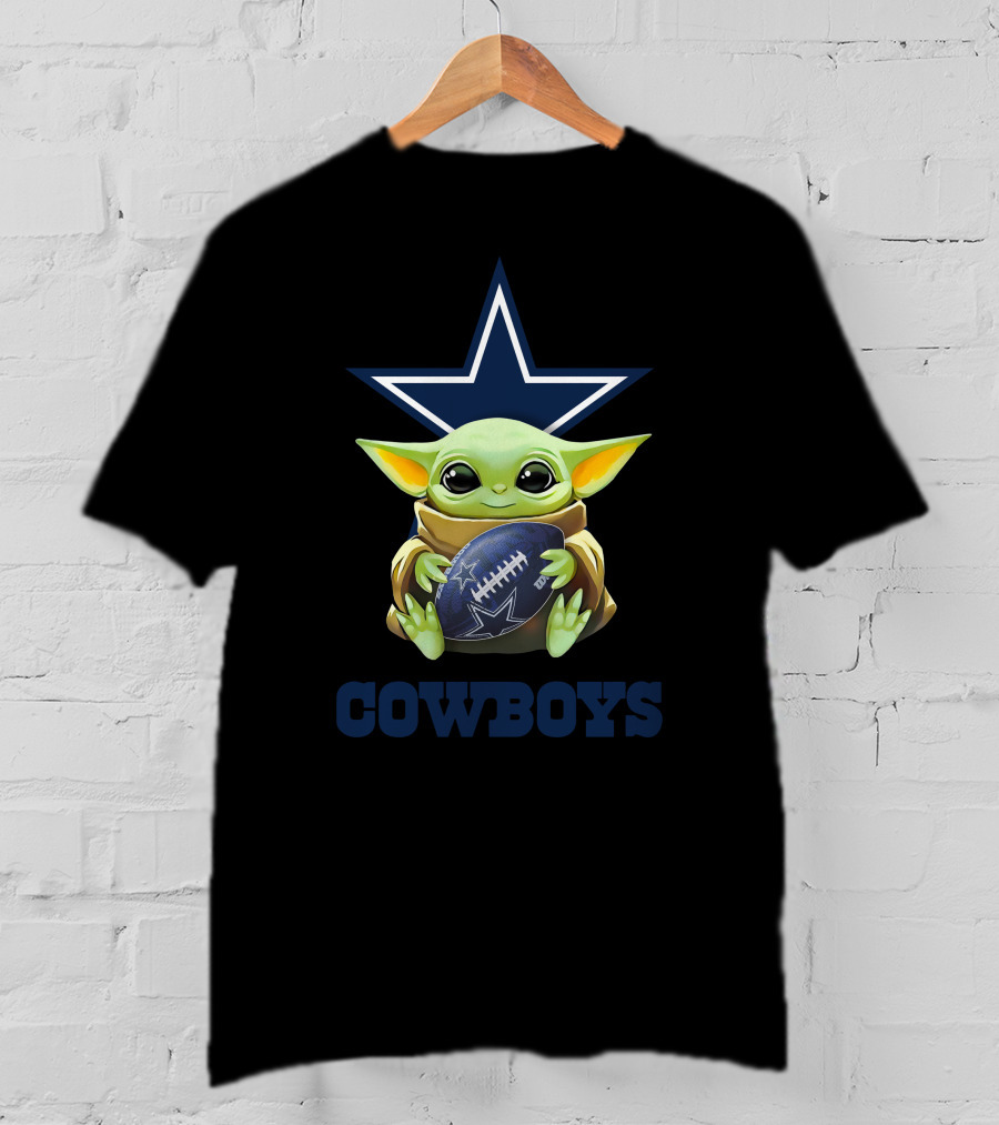 Star Wars Baby Yoda Dallas Cowboys Football Fan T-Shirt