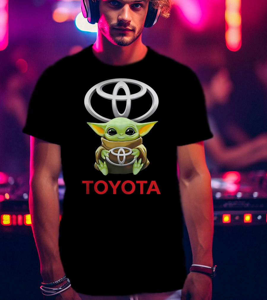 Star Wars Baby Yoda Hugging Toyota T-Shirt