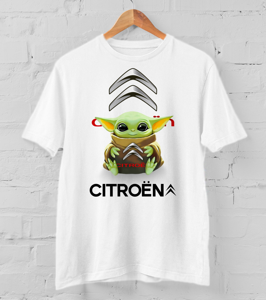Baby Yoda Hugging Citroën Chevron T-Shirt