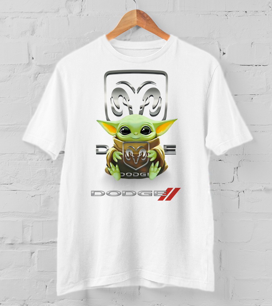 Baby Yoda Hugging Dodge Ram T-Shirt