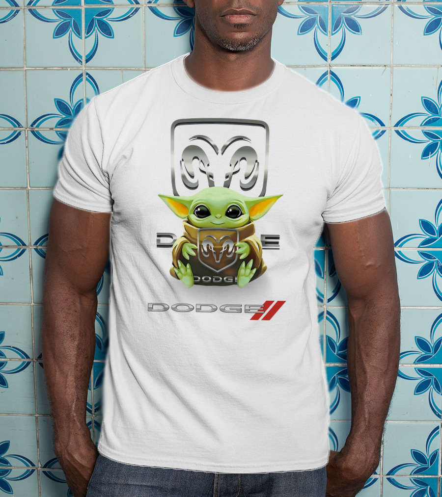Baby Yoda Hugging Dodge Ram T-Shirt