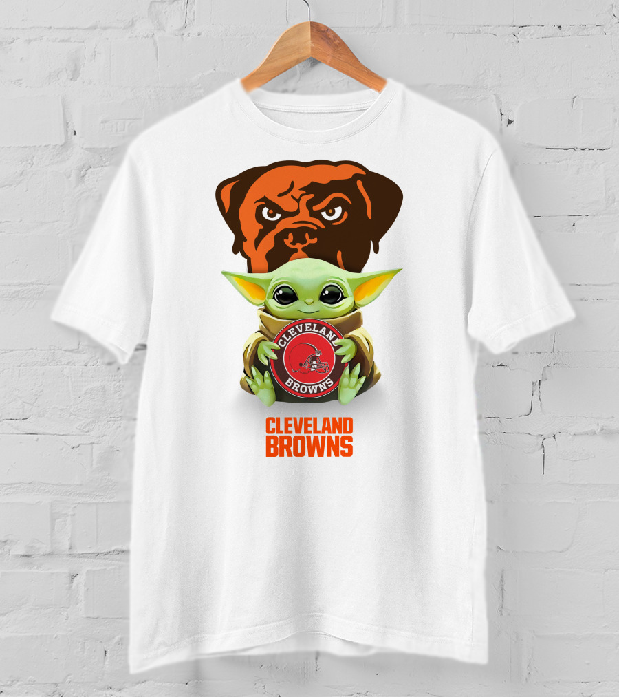 Star Wars Baby Yoda Cleveland Browns T-Shirt