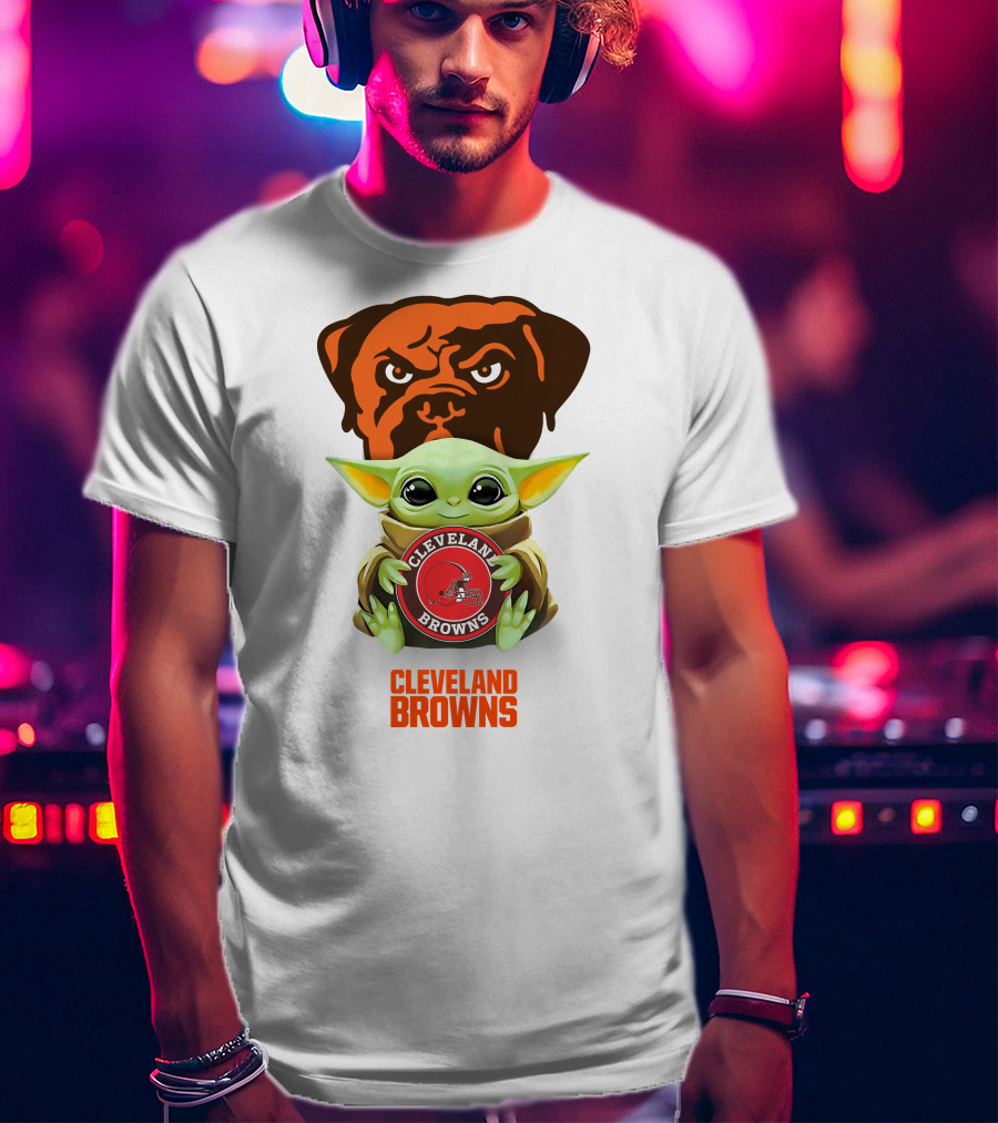 Star Wars Baby Yoda Cleveland Browns T-Shirt