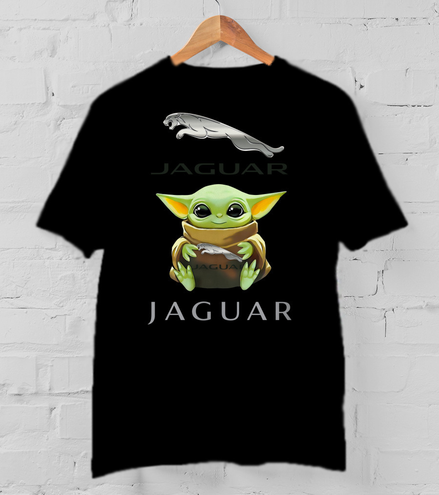 Grogu Hug Jaguar Logo Fusion T-Shirt