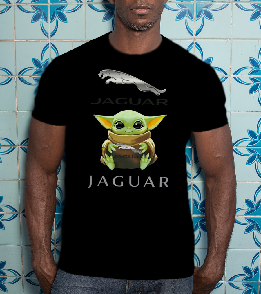 Grogu Hug Jaguar Logo Fusion T-Shirt
