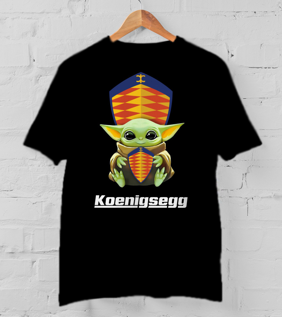 Grogu Holding Koenigsegg Shield T-Shirt