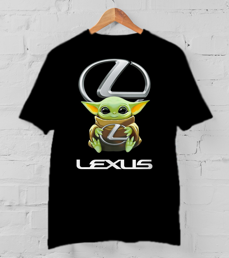 Grogu Holding Lexus Logo With Iconic Emblem T-Shirt