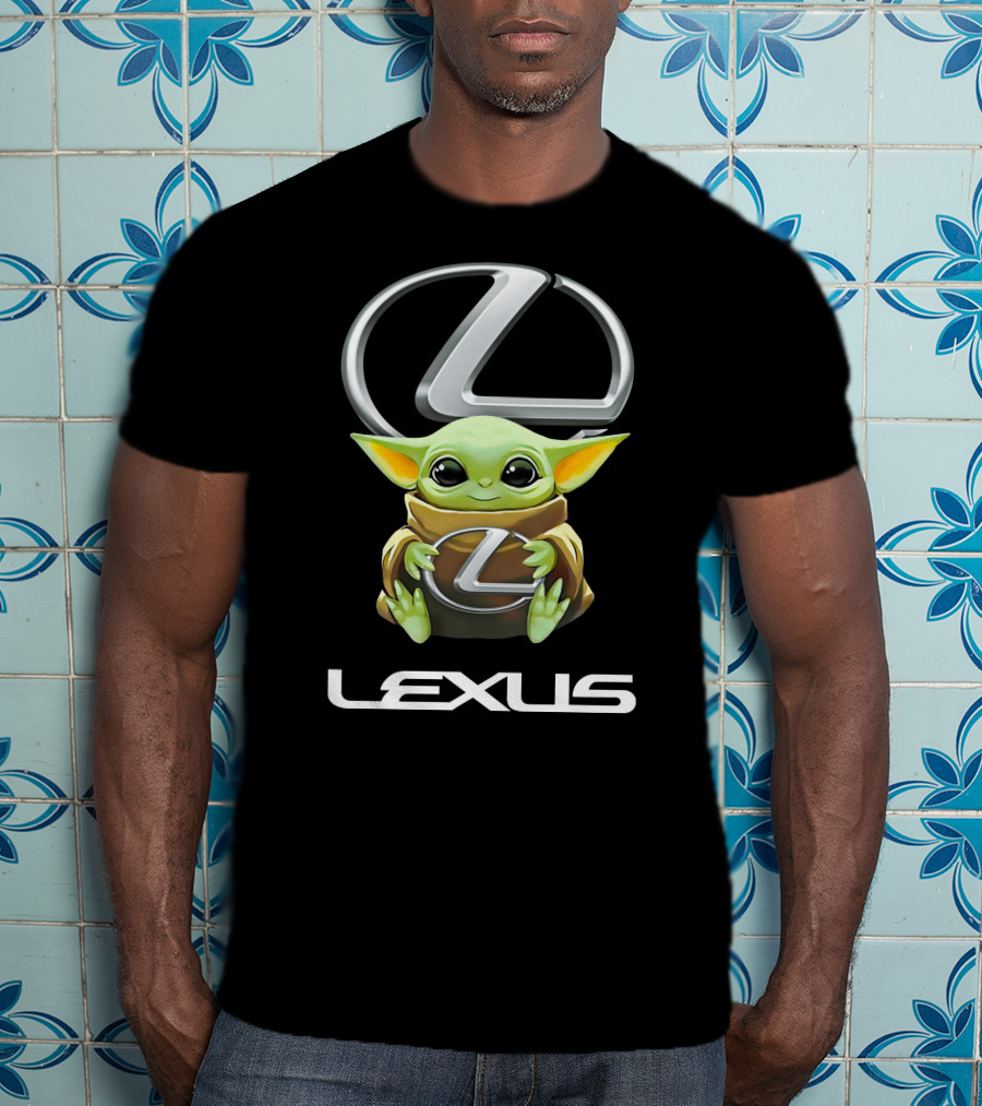 Grogu Holding Lexus Logo With Iconic Emblem T-Shirt