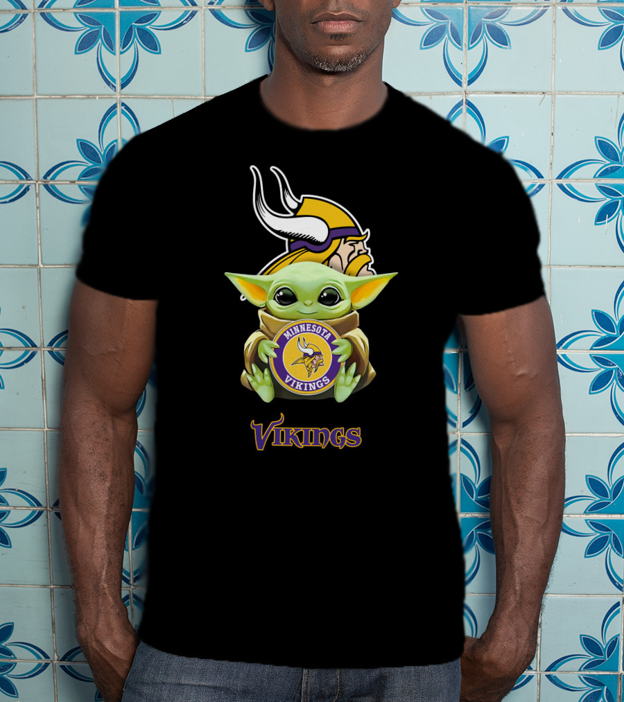 Grogu Hug Minnesota Vikings Vikings T-Shirt